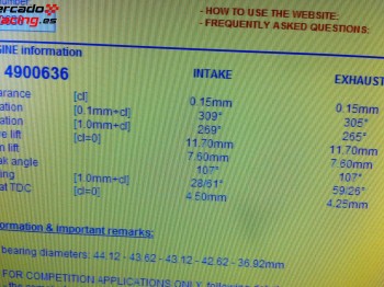 Arbol de levas cat cams 4900636