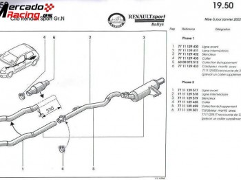 Linea de escape clio sport renault sport