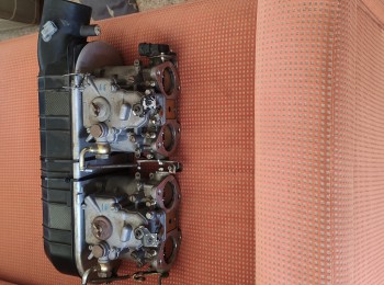 Pareja carburadores weber dcoe 45 vacíos a modo guillotina