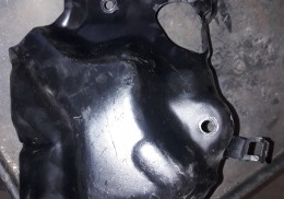 Tapa  clectores escape aluminio original , mitsubishi evo ix