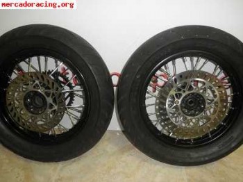 Pareja ruedas supermotard