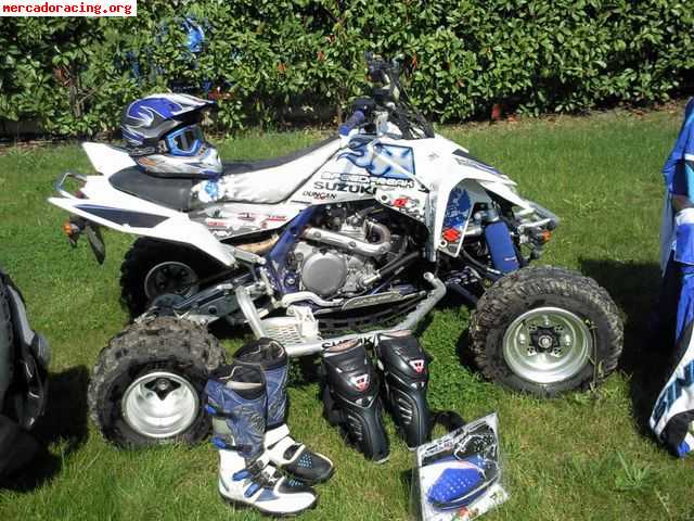 thumbnail interactive-video image 1 of Tusk Nerf Bars For Suzuki LT-R450 2006-2009 – Blue Aluminum Bolt-On 1 of 3