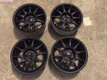 4 llantas braid hyundai accent copa 7x15 , 4x100, et 35, neg