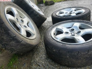 Vendo llantas de 206 gti fase 1 en 15 con slicks baratos