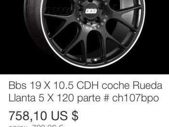 Llantas bbs ch-r 19  originales