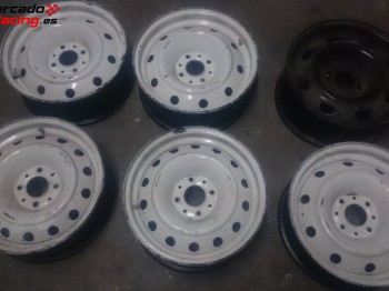 6 llantas de chapa para citroën,ford y peugeot 