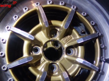 Se venden 4 llantas braid en 14 para renault con neumaticos