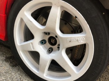 Vendo 4 llantas compomotive 18” mitsubishi lancer 