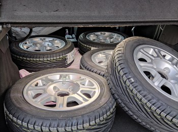 5 llantas (4x108) en 14  recién reparadas.