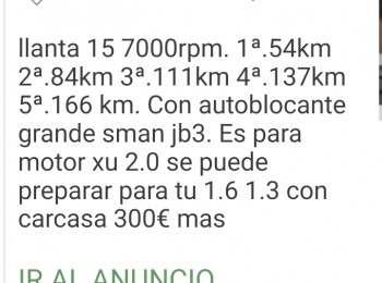 Caja sman 5v simcros motor 2.0 rfs