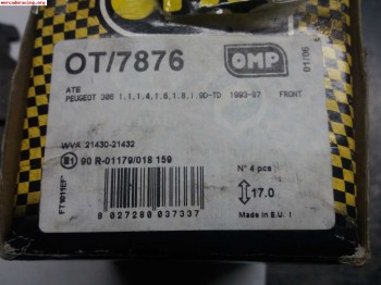 Pastillas omp road & sport saxo vts 106 rally.....