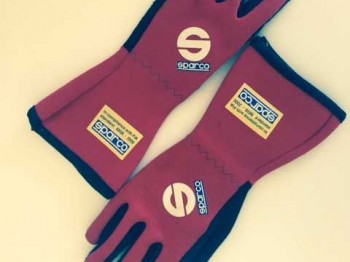 Guantes sparco rojos. 