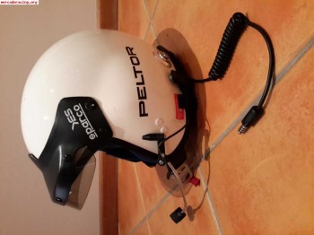 Vendo casco sparco con interfonos peltor con clips de hans 