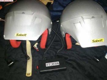 Pareja cascos salbet con centralita