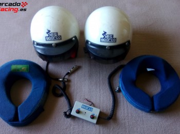 Se vende 2 cascos con centralita y collarines 250€