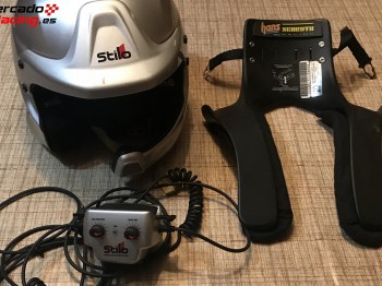 Casco stilo wrc y hans schrotch