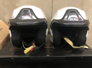 2 cascos stilo trophy des rally hans   centralina stilo com homologa