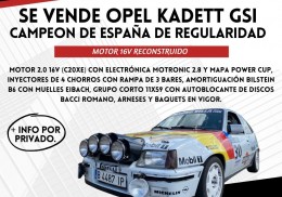 Kadett gsi 2.0 con motor 16v (c20xe) - homologado para rallye con pasaporte de regularidad rfeda