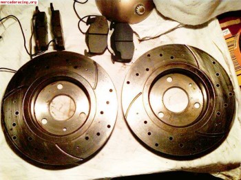 Discos brembo y pastillas de freno necto para ax