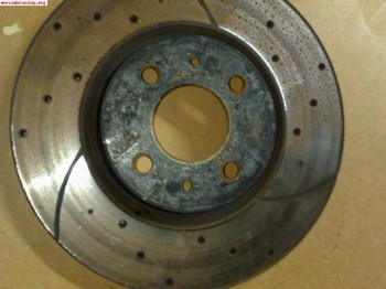 Discos freno brembo para renault ranurados perforados