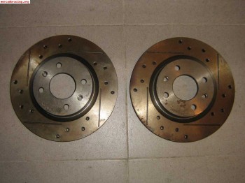 Discos de freno delanteros tarox ranurados y perforados a es