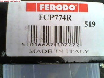 Vendo 1 juego pastillas ferodo 3000 fcp-774-r a estrenar.