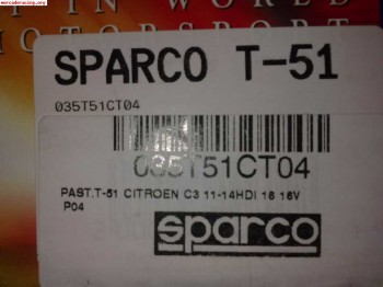 Pastillas sparco t51 citroen peugeot