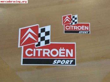 Pegatinas citroen sport originales de 15x12,12x9 y 6x5 cm.5 