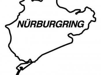 Pegatinas circuito nurburgring de 10 cm,varios colores 3.5e 