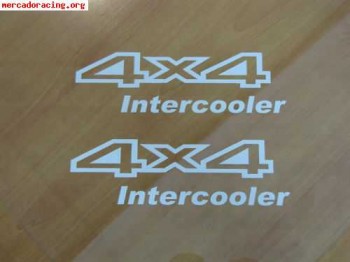 Pegatinas 4x4 intercooler 15 cm 4 e pareja 