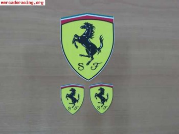  pegatinas ferrari originales 3 x 3 e 