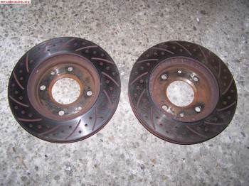 Discos de frenos ralados perforados y ventilados