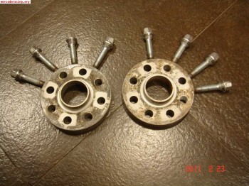 Separadores eibach de 2cm, doble centraje, 4/100, buje 56,1