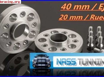 Kit de 4 separadores doble anclaje y centraje de 2cm 5x100 