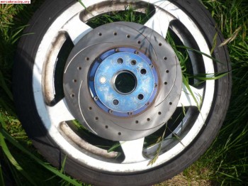 Discos de freno subaru wrx con nucleo de aluminio rallados y