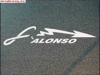 Pegatinas de firmas de ragnotti, shumacher,alonso,senna.....