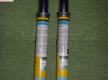 Amortiguadores delanteros bilstein amarillos para opel