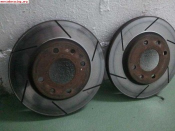 Discos galfer rayados saxo ax 106 y latiguillos metalicos