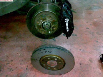 Pinzas brembo 4 pistones saxo, con pastillas, discos, latigu