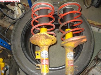 Suspension selex competicion peugeot 205 con muelles rojos