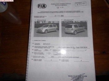 Ficha homologación clio sport fase i