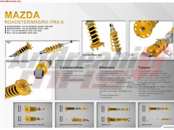 Amortiguadores ohlins para mazda roadster, mx-5, rx-7, rx-8