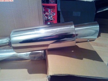 Escape trasero intermedio para citroen c2 inox en 63mm