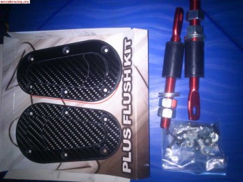 Cierres de capot tipo aviacion look carbono