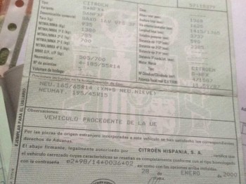 Se vende documentación de rally saxo 16v