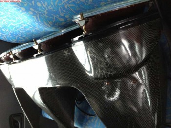 Parrilla de faros y cuneteros en carbono  renault sport 