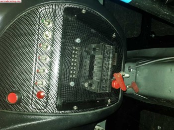 Consola central saxo de fibra con hidroimpresion efecto carb